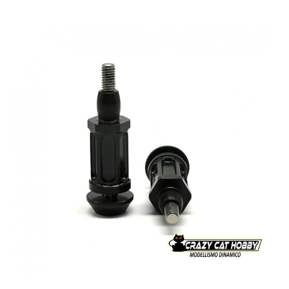 Ergal 7075-T6 Shock Standoff Kit +5 for Kyosho MP10 - rcpj-kymp10-006