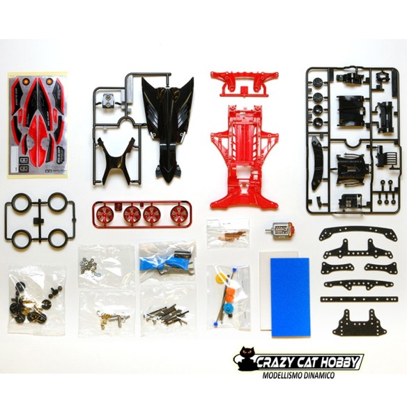 Mini 4wd Advanced Pack Mini 4WD Geo Glider Advanced Pack TKC Edition Telaio FM-A - TAMIYA 9244