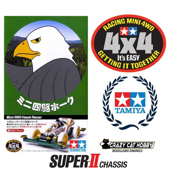 TA18087 Mini 4wd Hawk Racer Telaio Super II - TAMIYA