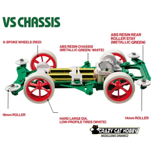 Mini 4wd Santa Claus Red Racer VS chassis -  TAMIYA 95698