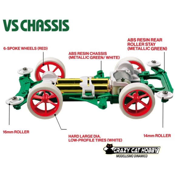 Mini 4wd Santa Claus Red Racer VS chassis -  TAMIYA 95698