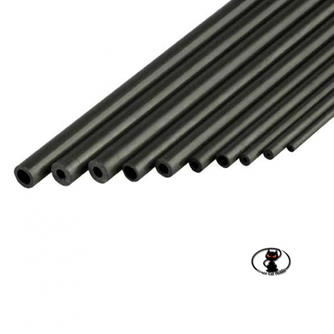 709064 Tubo in fibra di carbonio diametro esterno 5x3x1000 mm di lunghezza per rinforzi strutturali e tiranti carbon fiber tube