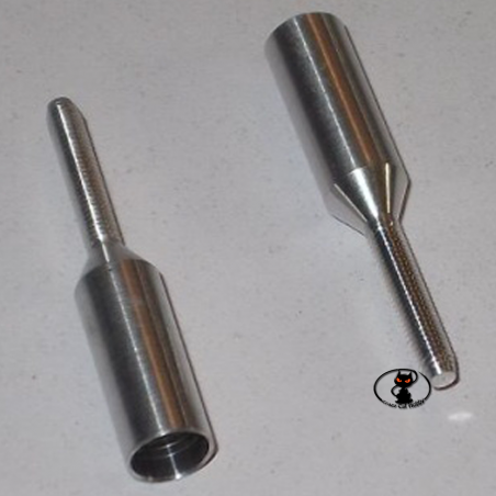 Aluminum terminal for 5mm aluminum or carbon rods. with 2 mm thread HCAQ8026
