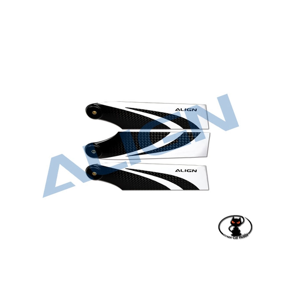 Set of 3 blades in carbon fiber 90 mm for three blades tail rotor for T Rex 550E-600 HQ0900DT