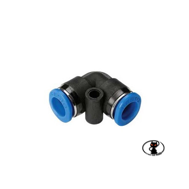 Festo raccordo a L con innesti rapidi 3 mm.