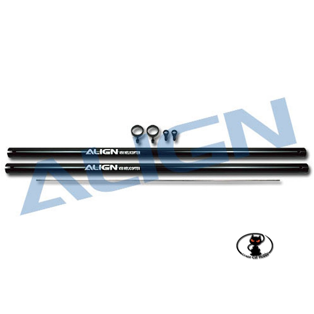 Tail boom black 2 pieces for Align T Rex 450 XL S SE V2  Sport  Pro black color Align H45096