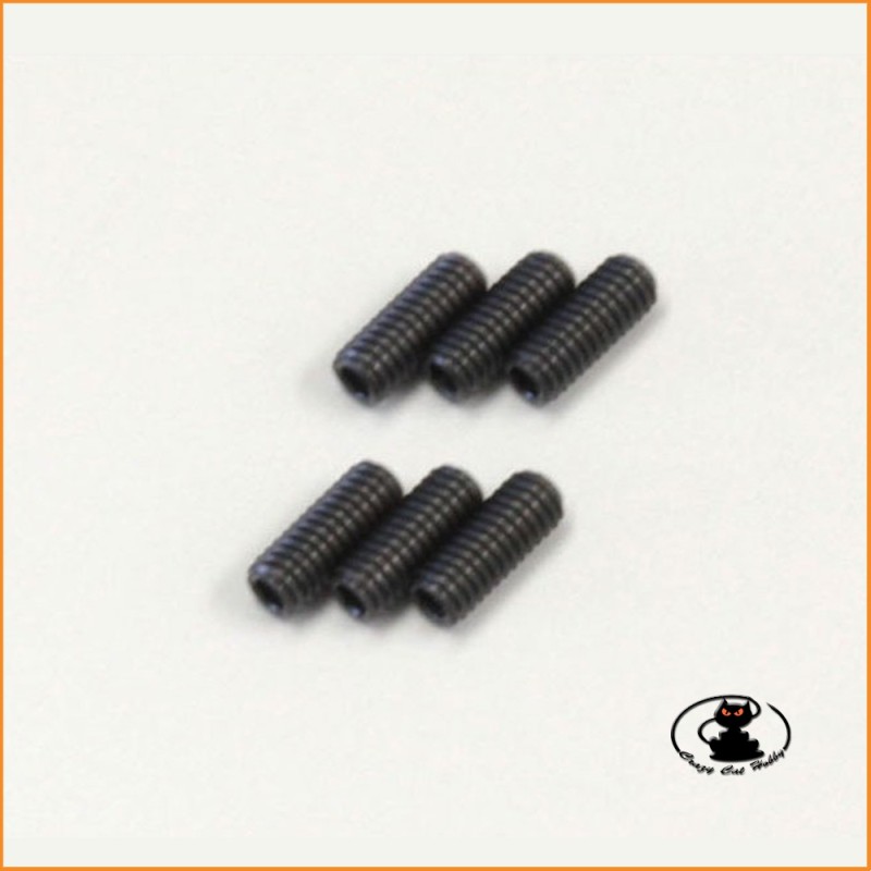 Grub screw flat tip M4x10 burnished steel Kyosho 1-S54010