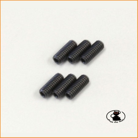 Grub screw flat tip M4x10 burnished steel Kyosho 1-S54010