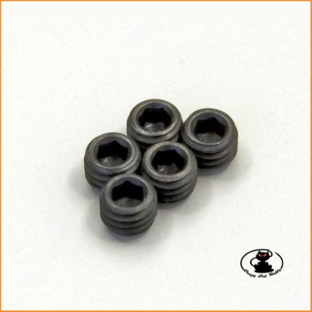 Grub screw flat tip M5x4 burnished steel