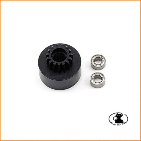 Clutch bell 15T with 2 ball bearing Tekno art. TKR4125