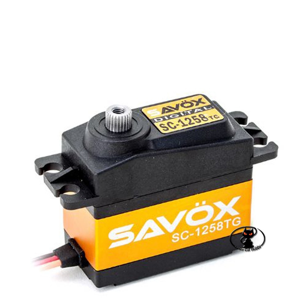 SAVOX SC-1258 digital servo control TG 12 kg / cm of torque at 6 Volt, 0,08 60 ° with titanium gears and aluminum case sax106TG