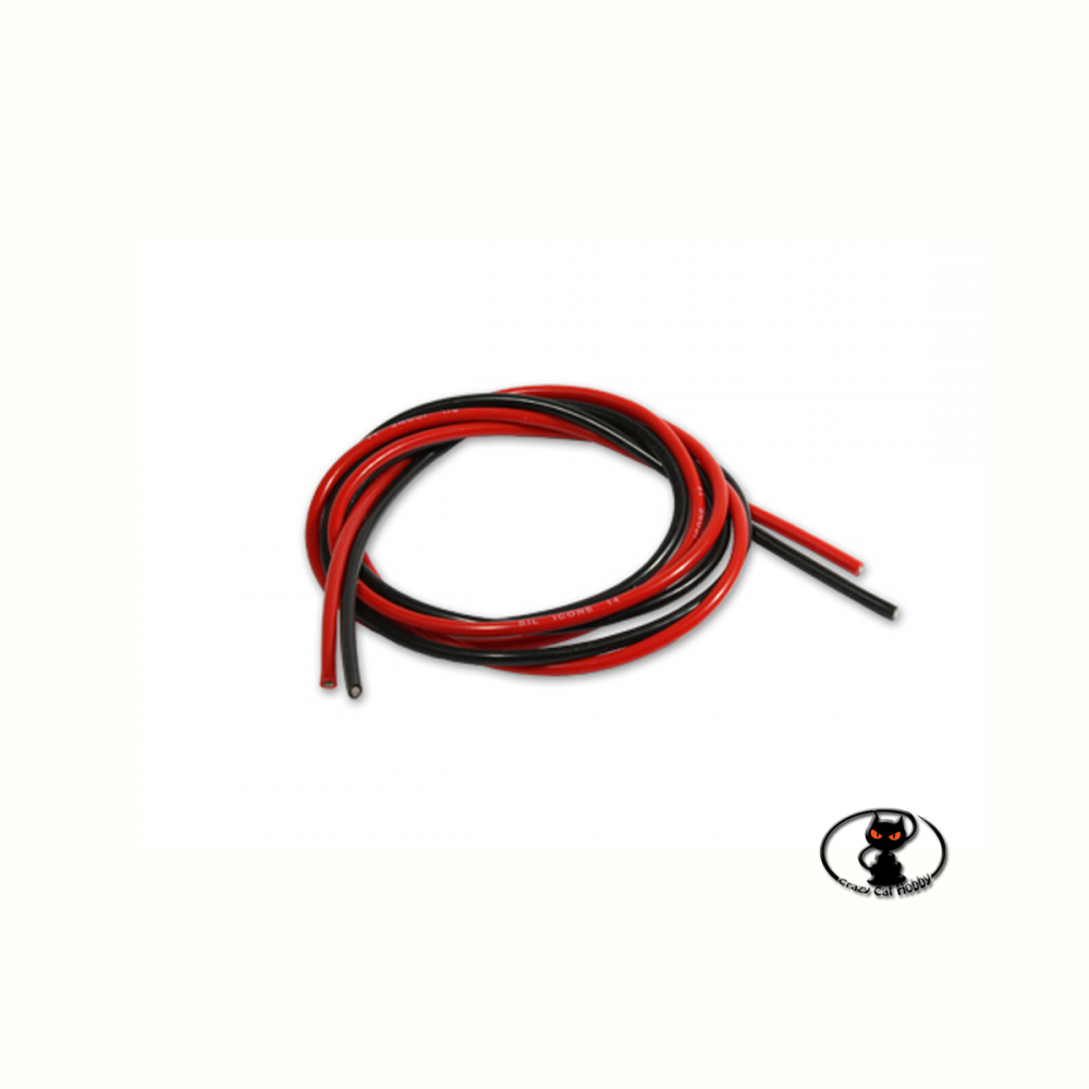 C2878 Cable - AWG12 4 mmq wire 1 meter red plus 1 meter black