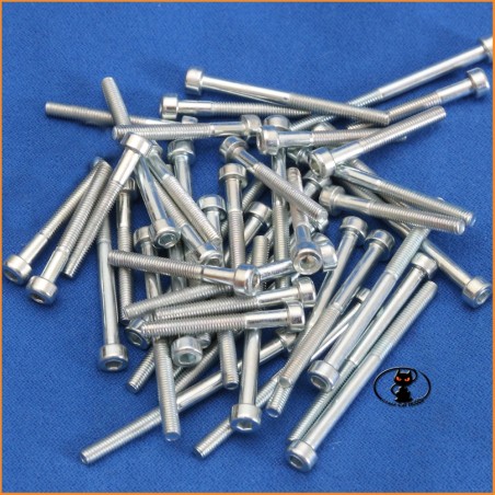 Screws M4x35 cylindrical head half thread galvanized