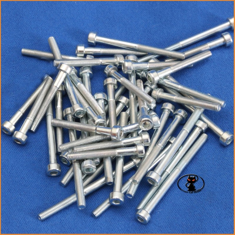 M4x35 mm testa cilindrica mezzo filetto zincate brugola