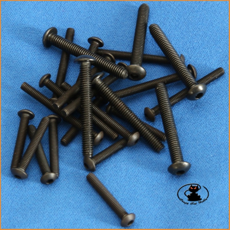 M4x25 hex socket button head burnished screws ( 10 pcs )