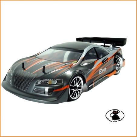 Touring body 1:10 scale painted and cut (Silver-Orange-Black) width 200 mm
