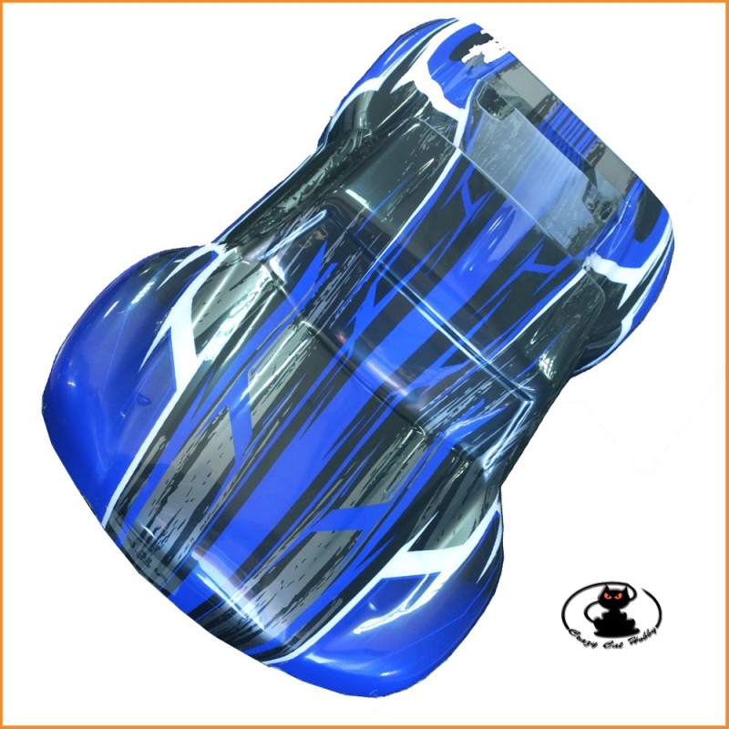 Short Course body painted 1:10 scale pre-painted and cut (Silver-Blue-Black) width 260 mm wheelbase 270 mm approx