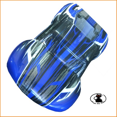 Short Course body painted 1:10 scale pre-painted and cut (Silver-Blue-Black) width 260 mm wheelbase 270 mm approx