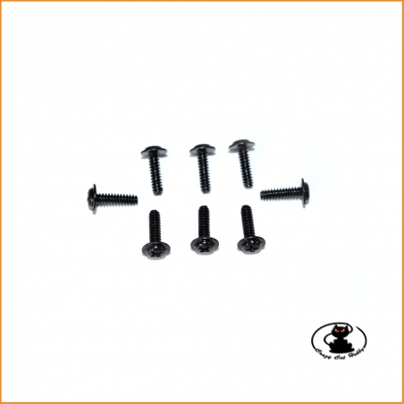 Self-tapping screws flanged head ø3x10 mm - 8 pieces - Absima 1230223