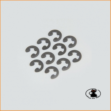 Anello elastico - e-ring - 2.5 mm ( 10 pezzi ) - Kyosho 1-E025 / 1382