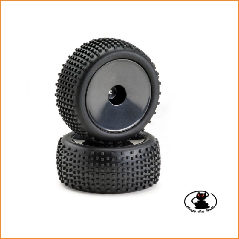 Wheel set buggy 1:10 off road rear black Absima 2500012
