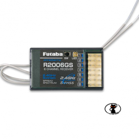F1006-Futaba R2006GS 2.4GHz S-FHSS - FHSS 6-channel receiver, for helicopters, aircraf