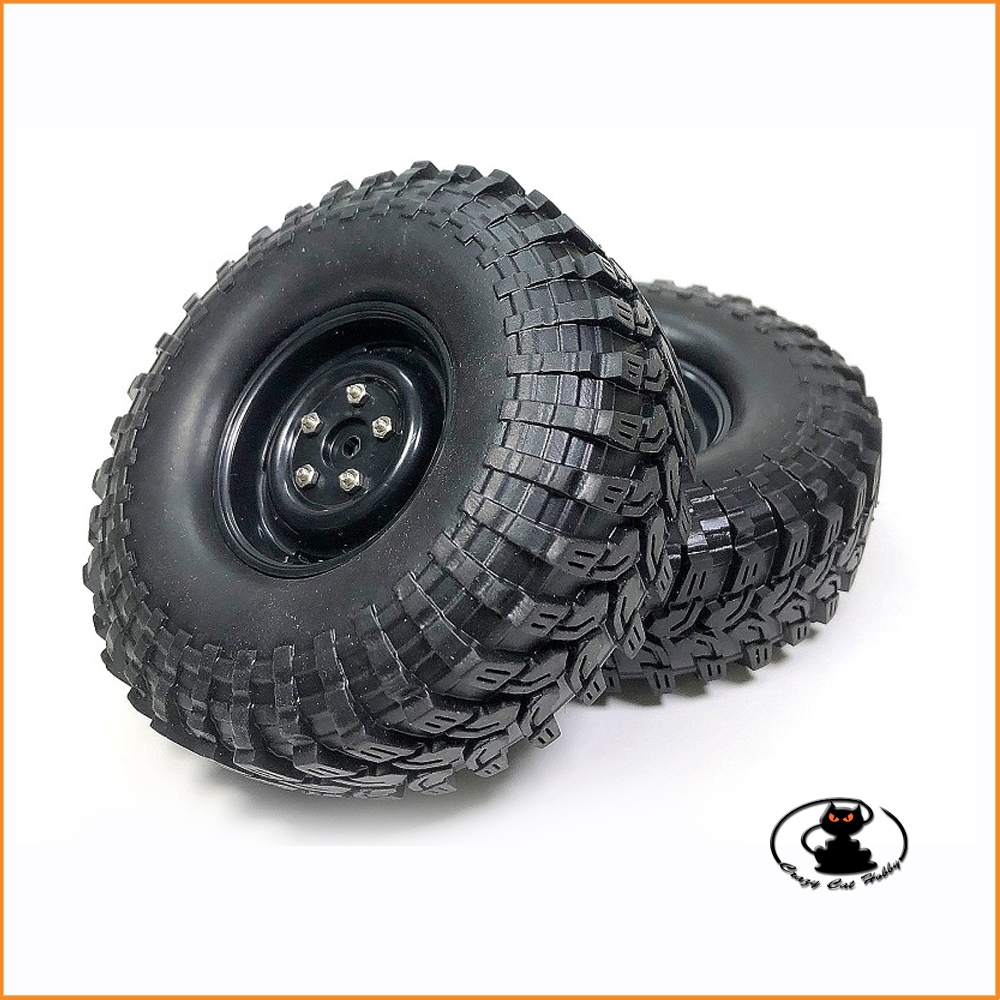 1.9 Absima extra soft  crawler wheels glued on black rims 2500034 (2 pieces)