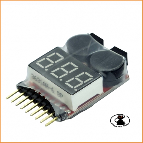 Lipo Checker Alarm per LiPo-LiIon 1-8S 997227 - Yuki Model