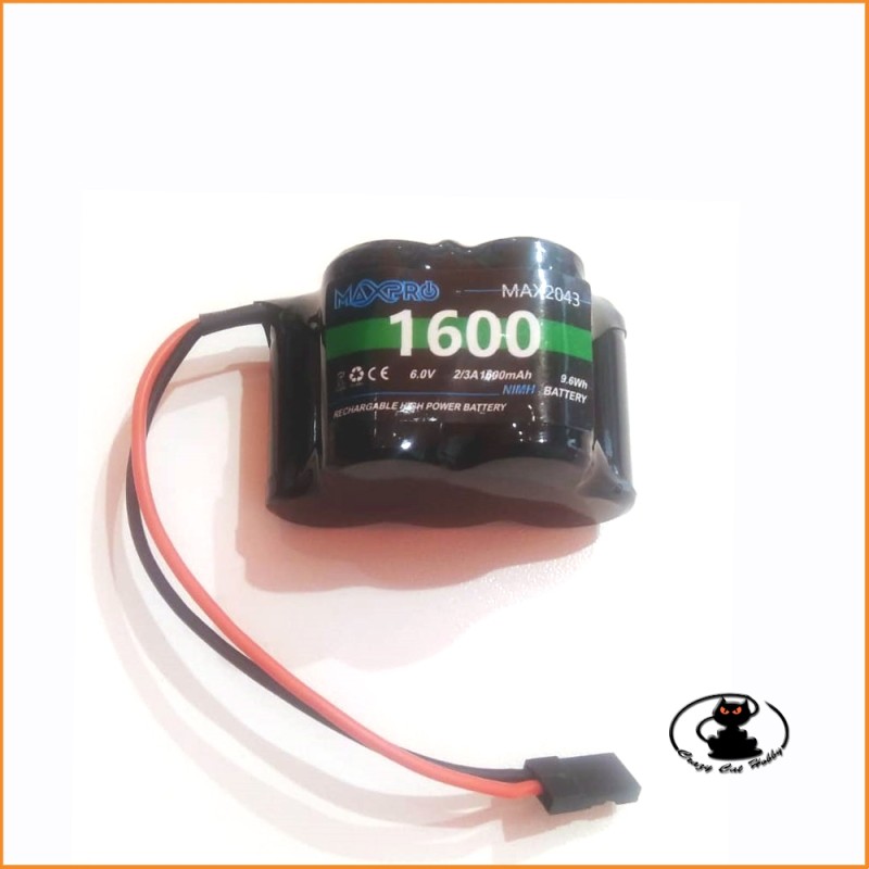 TX e RX battery NiMh 6V 1600Mah (3+2) MaxPro 2043