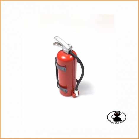 Fire extinguisher with support 1:10 scale height 47 mm for scaler crawler cars airplanes helicopters trucks