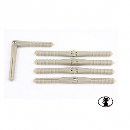 113584-Nylon hinge, pin type for aileron, flaps, rudder, aircraft size ø 4.5x67 mm