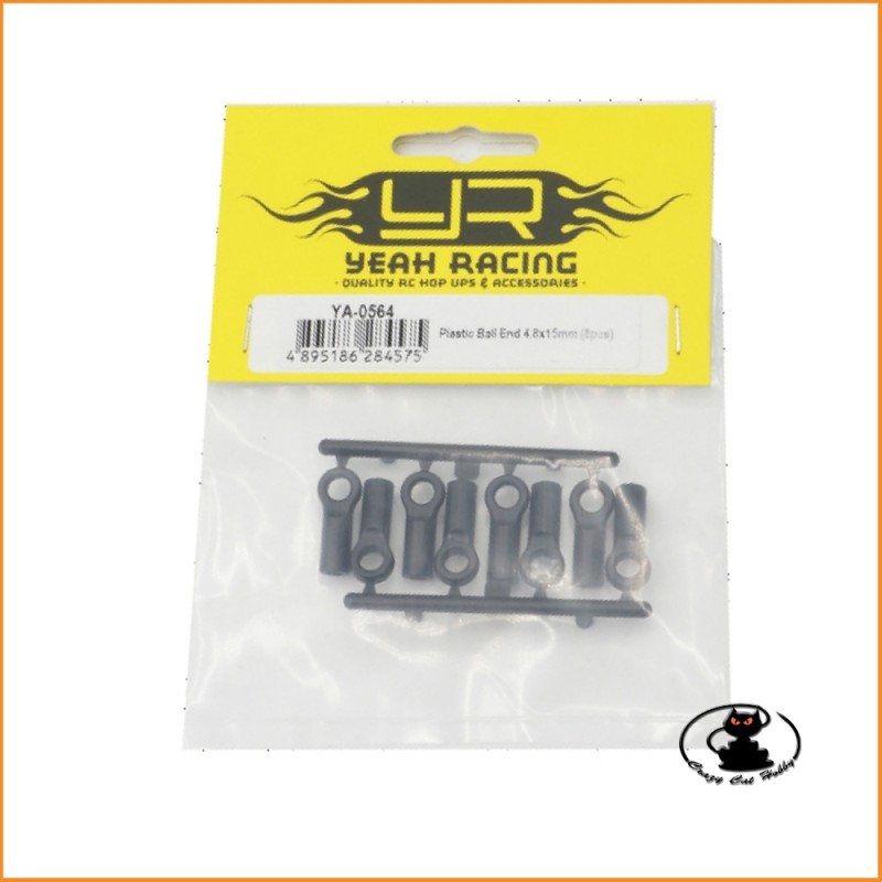 Plastic Uniball 4.8x13 mm - 8 pcs - Yeah Racing YA-0553