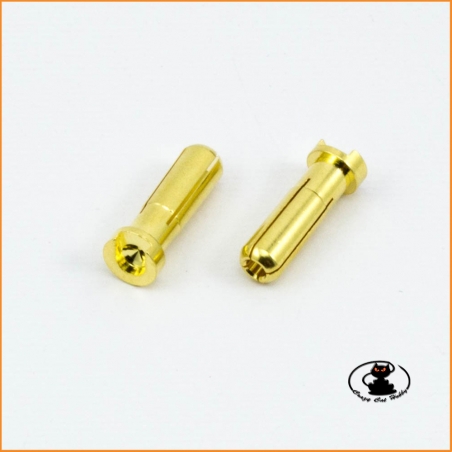 Connector 4 mm Gold Plated - 90 deg - Male - 4 pcs - GF-1000-013