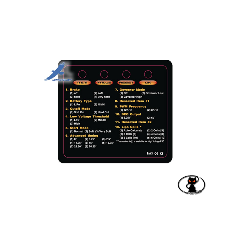 Program card per ESC Platinum Hobbywing