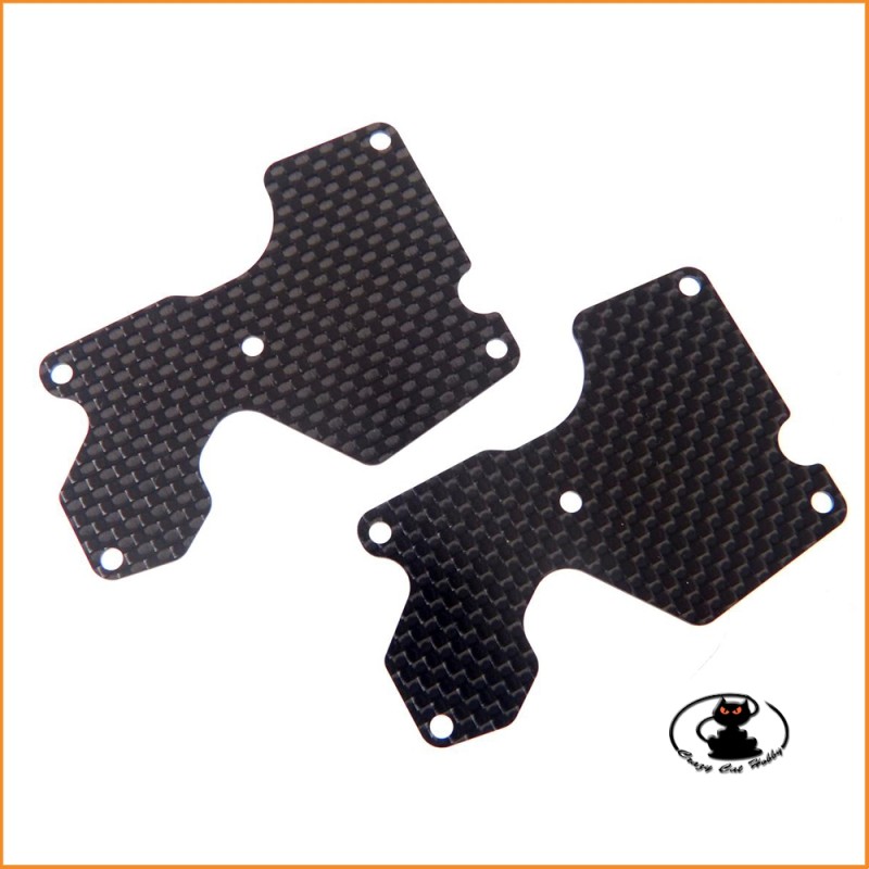 E2157 Inserto rinforzo carbonio braccetto posteriore 1.2 mm - 2 pezzi - Mugen