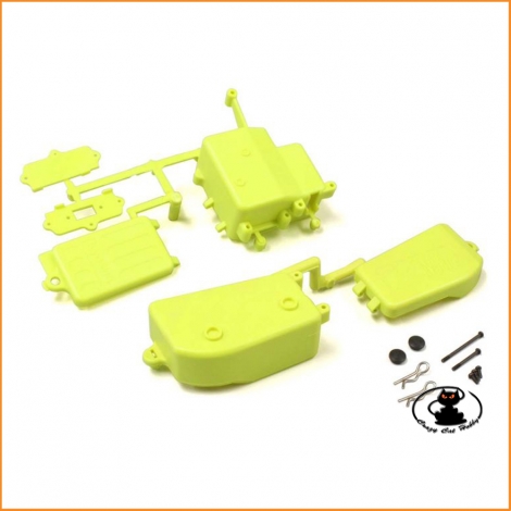IFF001KYB Battery & Receiver Box Set (Fluo - Yellow ) Kyosho MP10/MP9