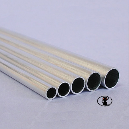 240045 Tubo in alluminio  diametro 7.1x8x1000 mm di lunghezza, per rinforzi strutturali e tiranti