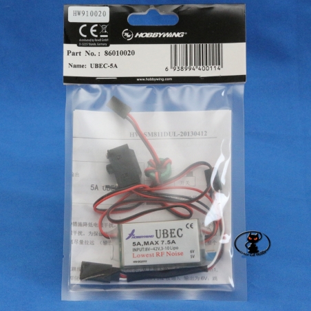 Hobbywing UBEC 5A UBEC voltage stabilizer ideal for small / medium size models with absorption up to 5 Amp HW910020