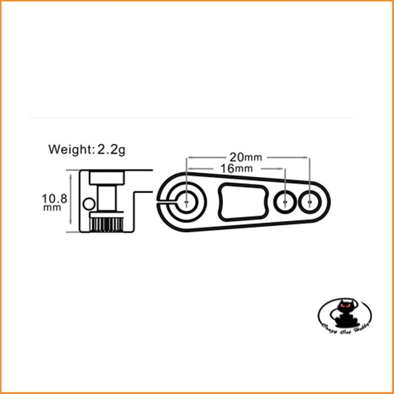 25T Raised Aluminum Servo Horn (Savox-Futaba-SRT) - SRT - TRX6