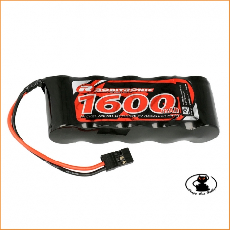 Batteria RX NIMH 1600 mAH - 6 V - Stick Pack - 5 elementi in linea - Robitronic RX160