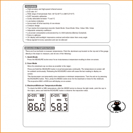 Termometro Digitale ad Infrarossi SkyRC 380P - SK-500037-01
