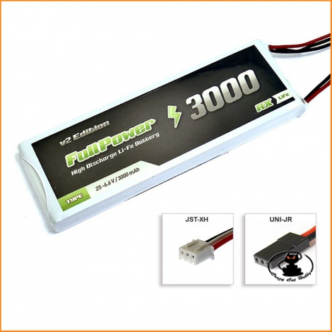 Battery RX LiFe 2S 3000 mAh 35C V2 - JR - FullPower - 447924