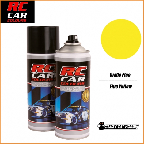RC Car Colours - Vernice Spray Carrozzerie Lexan 150 ml GIALLO Fluorescente 1007