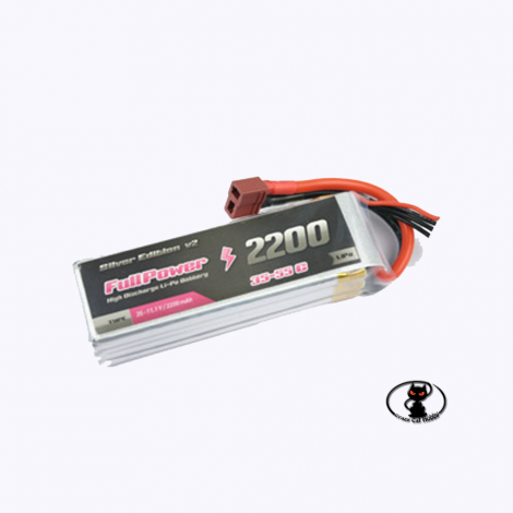 447685 Batteria Lipo 2200 mAh 3S 11.1 Volt - FullPower - 35C continui - 50C di picco  3 celle
