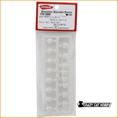 IF616WC New White Suspension Bush Set Kyosho MP10