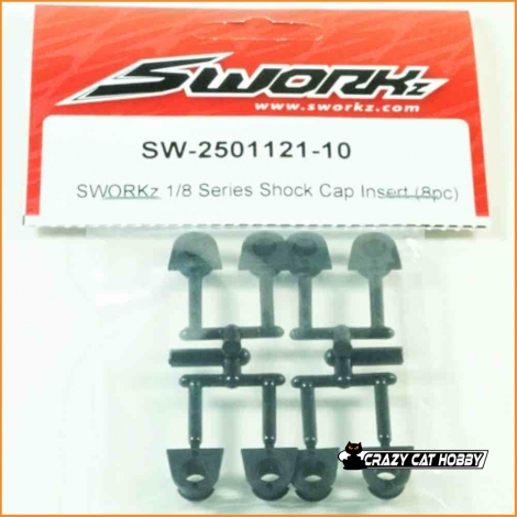 SW250112110 - 1/8 Series Shock Cap Insert (8pc) - SWORKz - 4710345177959