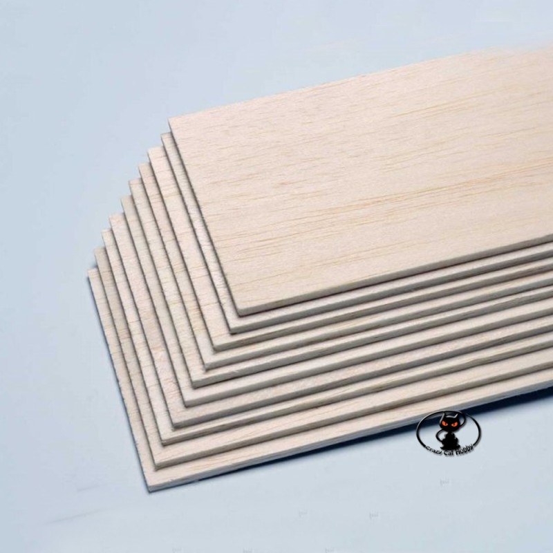 Tavoletta di balsa spessore 1,5 mm larghezza x lunghezza 100x1000 mm.
Per costruire o riparare i vostri modelli