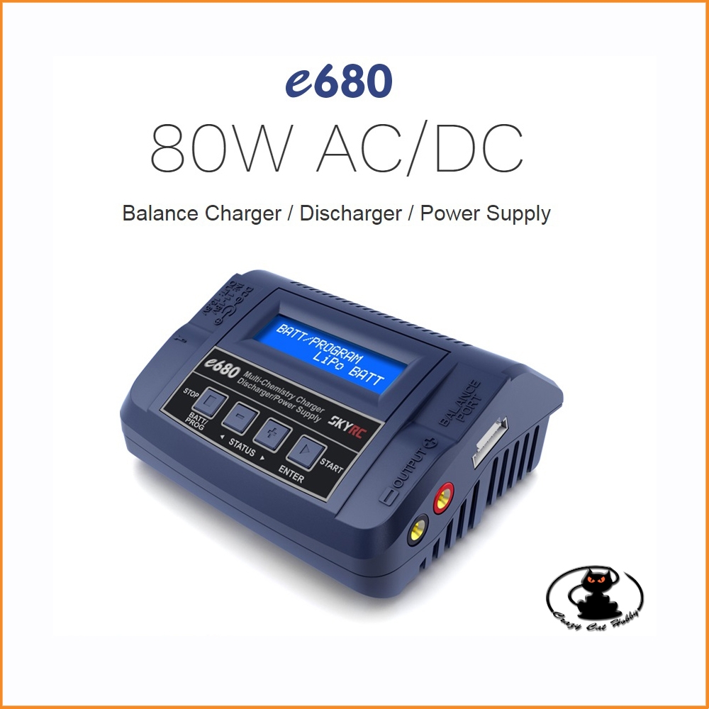 e680 Sky RC battery charger - Ac/Dc 1/6S lipo -SK100149