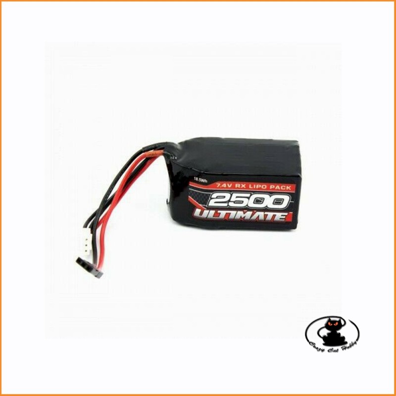 Batteria rx lipo Ultimate 2S  7.4v 2500 mAh - UR4452 - tipo HUMP / connettore Uni