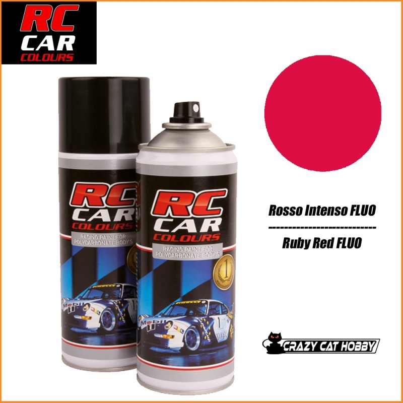 RC CAR COLOURS - POLYCARBONATE SPRAY PANT FLUO RUBY RED  - RCC1010